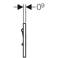 GEBERIT Betätigungsplatte Typ 01 Urinalsteuerung mit pneumatischer Spülauslösung weiß-alpin 116.011.11.5