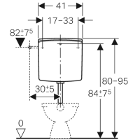 GEBERIT AP 140 Aufputzspülkasten, weiß, 2...