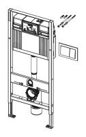 TECE base WC-Set mit Betätigungsplatte in weiß, Bauhöhe 1120 mm, 9400400