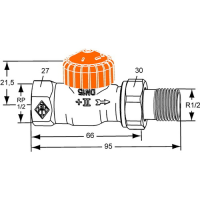HEIMEIER Thermostatventil Eclipse DN15(1/2) Durchgang...