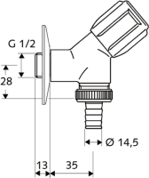 SCHELL Geräteschrägsitzventil Comfort 1/2"...