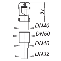 Dallmer Rohrbelüfter 904 DN 50/40/32, 1289836