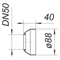 Dallmer Wandrosette R 5, DN50, 1324758