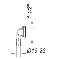 DALLMER Winkelschlauchtülle weiss 1 1/2", 1332524