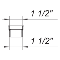 Dallmer Reduzier- und Distanzring 1 1/2"x 1 1/2", 1220832