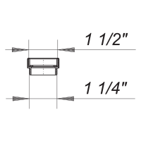 Dallmer Reduzier- und Distanzring 1 1/2"x 1 1/4", 1220831