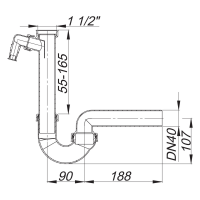 Dallmer Röhren-Siphon 100/1 m einem...