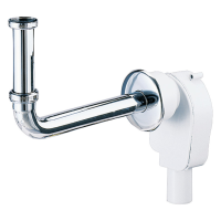 Dallmer Wandeinbau-Siphon 300 CR m Anschlussbog. Mess chrom 1 1/4"x DN50, 1259005