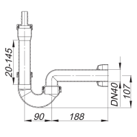 Dallmer Waschgeräte-Siphon 111 DN40, 1258993