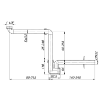 Dallmer Waschtisch-Möbel-Siphon 137 DN32, 1259001