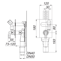 Dallmer Wand-Waschgeräte-Siphon 406 senkrecht...