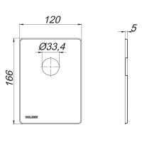 DALLMER Abdeckplatte zu WE-Siphon HL 400 edelstahl, 140517