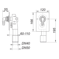 DALLMER Wand-Waschgeräte-Siphon HL 400 Abdeckpl. a....