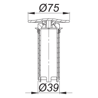 DALLMER Abdeckhaube TELOS mit Standrohr verchromt, 1264369