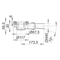 Dallmer Ablaufgehäuse ORIO 60 mm DN40, 1203732