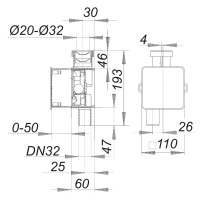 Dallmer Kondensat-Siphon 138 Wandeinbau DN32, 1271513