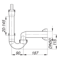 Dallmer Waschgeräte-Siphon 111 DN50, 1258994