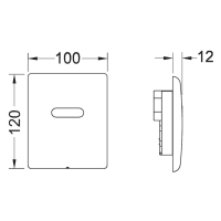 TECE planus Urinal Elektronik mit 6V Batterie weiß...