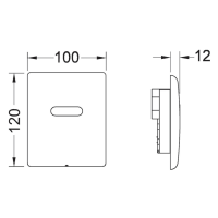 TECE planus Urinal Elektronik mit 6V Batterie weiß...