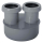 AIRFIT Reduzierung DN 110/40/40 aus PVC-U, zum Einstecken in eine Muffe, 11044KR
