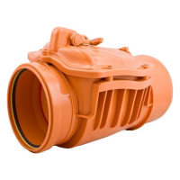 AIRFIT Rückstauklappe DN 110, rotbraun mit...