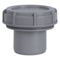 AIRFIT Endstopfen DN 40 mit Schraubverschlusskappe, grau,...