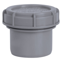 AIRFIT Endstopfen DN 50 mit Schraubverschlusskappe, grau,...