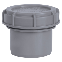 AIRFIT Endstopfen DN 50 mit Schraubverschlusskappe, grau,...