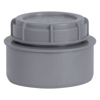 Airfit Endstopfen mit Schraubverschlusskappe, grau DN 75,...