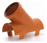 Airfit Klebe-Clips-Abzweig 45° aus PVC-U DN 110 x 90,...