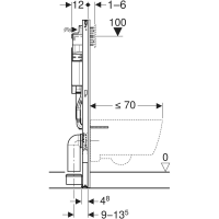GEBERIT Duofix Element für Wand-WC,112 cm mit Sigma UP-SPK 12 cm 111300006