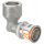 Uponor Übergangswinkel S-Press PLUS 20mm x 3/4"AG, 1070534, 10 Stück