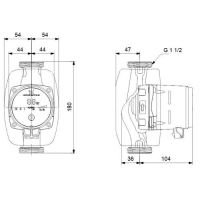 GRUNDFOS ALPHA1 25-60 180 mm Modell B