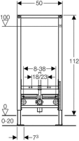 GEBERIT Duofix Element für Bidet, 112 cm, universell...
