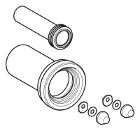 GEBERIT Anschlussset für Wand-WC PE d90/45 L:18,5 cm...