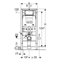 GEBERIT Duofix Element für Wand-WC, 112 cm, mit...