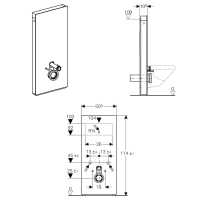 GEBERIT Monolith Sanitärmodul für Wand-WC...