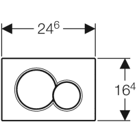 GEBERIT Betätigungsplatte Sigma01 Weiß, 2...