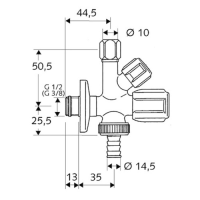 SCHELL Kombi-Eckventil COMFORT 1/2 selbstdichtend 035450699
